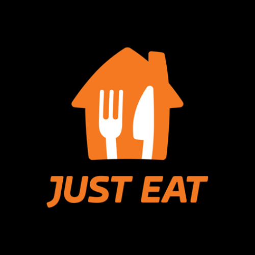 Just eat logo og link til bestilling af online levering, vi leverer alle vare 09-23.45 alle dage
